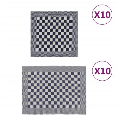 Set de prosoape, 20 buc., albastru și alb, bumbac GartenMobel Dekor