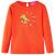 Tricou de copii cu mâneci lungi, portocaliu închis, 128 GartenMobel Dekor