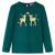 Tricou de copii cu mâneci lungi verde închis 128 GartenMobel Dekor