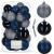 Set globuri de Craciun, 30 bucati, 3 modele, 4/5/6cm, albastru inchis Household NewTrend