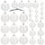 Set globuri de Craciun, 30 bucati, 3 modele, 4/5/6cm, alb Household NewTrend