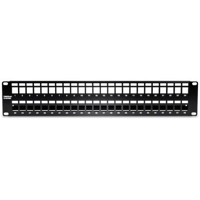 Patch Panel ecranat 48 porturi blank keystone 2U - TRENDnet TC-KP48S SafetyGuard Surveillance