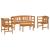 Set de Mobilier cu pernă 4 pcs natural Lemn Solid de Acacia GartenMobel Dekor