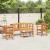 Set de Mobilier cu pernă 4 pcs natural Lemn Solid de Acacia GartenMobel Dekor