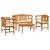 Set de Mobilier cu pernă 3 pcs natural Lemn Solid de Acacia GartenMobel Dekor