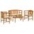 Set de Mobilier cu pernă 3 pcs natural Lemn Solid de Acacia GartenMobel Dekor