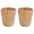 Coșuri pentru Hârtie cu depozitare 2 pcs natural Ø 25 x 28,5 cm GartenMobel Dekor