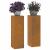 Suport pentru plante 2 pcs Ruginit 24 x 24 x 75 cm GartenMobel Dekor