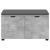 Bancă pentru hol cu pernă cu ușă Gri din beton 80 x 38 x 46 cm GartenMobel Dekor