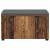 Bancă pentru hol cu pernă cu ușă Lemn vechi 80 x 38 x 46 cm GartenMobel Dekor