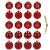 Set globuri de Craciun, 20 bucati, 5 modele, 6cm, rosu Household NewTrend