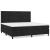Pat box spring cu saltea, negru, 200x200 cm, catifea GartenMobel Dekor