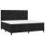 Pat box spring cu saltea, negru, 200x200 cm, catifea GartenMobel Dekor