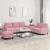 Set de canapele cu perne, 3 piese, roz, catifea GartenMobel Dekor