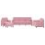 Set de canapele, 4 piese, roz, catifea GartenMobel Dekor