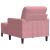Fotoliu canapea cu taburet, roz, 60 cm, catifea GartenMobel Dekor