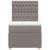 Pat box spring cu saltea, gri taupe, 80x200 cm, textil GartenMobel Dekor