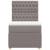 Pat box spring cu saltea, gri taupe, 80x200 cm, textil GartenMobel Dekor