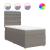 Pat box spring cu saltea, gri taupe, 80x200 cm, textil GartenMobel Dekor