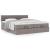 Cadru de pat otoman cu saltele Taupe 160x200cm Material GartenMobel Dekor