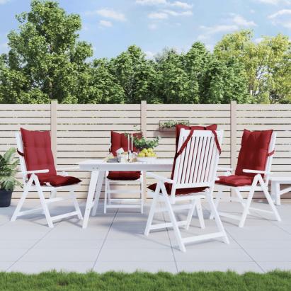 Perne scaun cu spătar înalt 4 buc, roșu vin, țesătură Oxford GartenMobel Dekor