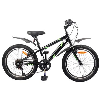 Bicicletă pentru Copii 24 Inci 6-Speed pentru 8-12 ani Negru GartenMobel Dekor