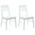Scaune de dining 2 pcs Alb 43 x 54 x 89 cm GartenMobel Dekor