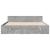 Cadru de pat cu sertare, gri beton, 135x190 cm, lemn prelucrat GartenMobel Dekor
