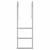 Ladder dock cu 3 pași Argintiu 45 x 11,5 x 134 cm Aluminiu GartenMobel Dekor