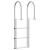 Ladder dock cu 3 pași Argintiu 45 x 11,5 x 134 cm Aluminiu GartenMobel Dekor