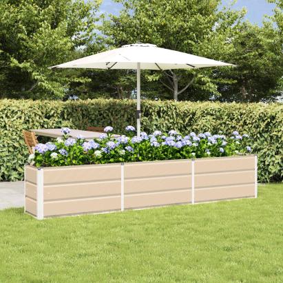 Jardinieră Creme 240 x 40 x 45 cm Oțel GartenMobel Dekor