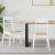 Scaune de dining 2 pcs Alb 43 x 54 x 89 cm GartenMobel Dekor