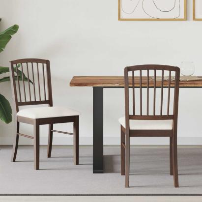 Scaune de dining 2 pcs Maro deschis 50 x 52,5 x 91 cm GartenMobel Dekor