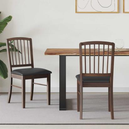 Scaune de dining 2 pcs Maro deschis 50 x 52,5 x 91 cm GartenMobel Dekor