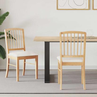 Scaune de dining 2 pcs natural 50 x 52,5 x 91 cm GartenMobel Dekor