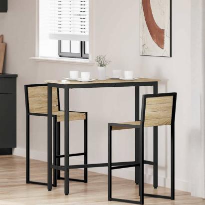 masă Stejar Sonoma 100 x 50 x 90,5 cm Lemn ingineresc și oțel GartenMobel Dekor