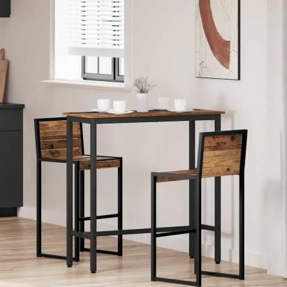 masă Lemn vechi 100 x 40 x 100,5 cm Lemn ingineresc și oțel GartenMobel Dekor