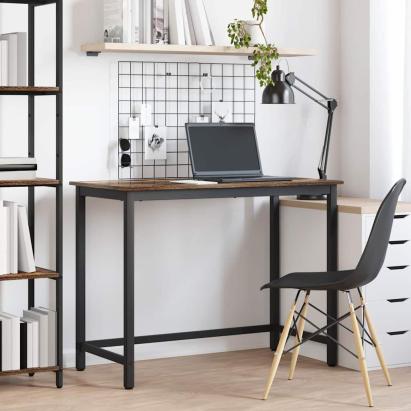 masă Stejar fumuriu 80 x 50 x 76,5 cm Lemn ingineresc și oțel GartenMobel Dekor