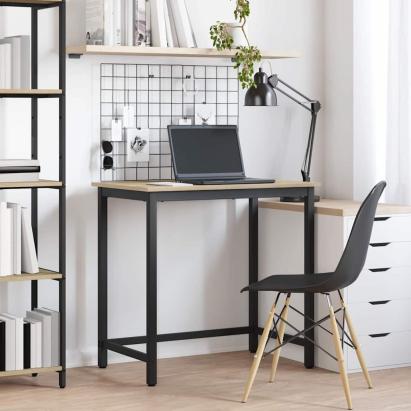 masă Stejar Sonoma 100 x 50 x 76,5 cm Lemn ingineresc și oțel GartenMobel Dekor