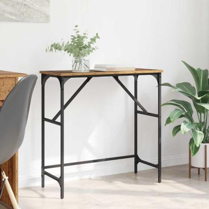 Masă de consolă Lemn vechi 75 x 32 x 75 cm Lemn compozit GartenMobel Dekor