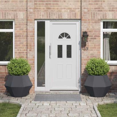 Jardinieră 2 pcs Antracit 75 x 75 x 60 cm Oțel GartenMobel Dekor