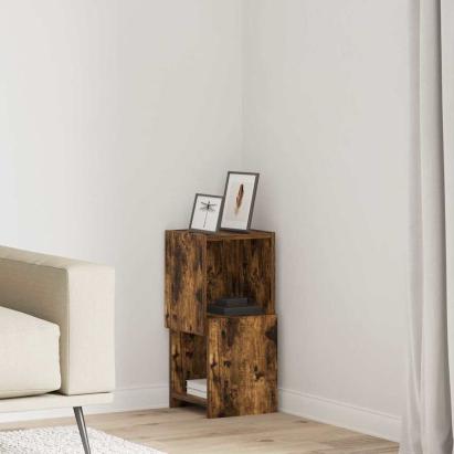 Dulap de colț Alb 25,5x25x55cm Lemn compozit GartenMobel Dekor