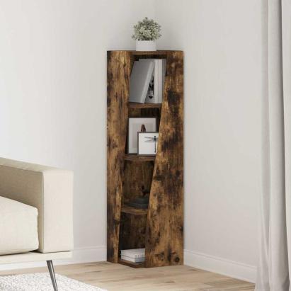 Dulap de colț Alb 27,5x27x102cm Lemn compozit GartenMobel Dekor