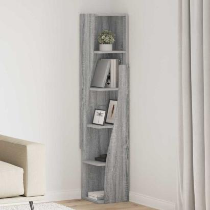 Dulap de colț Alb 27,5x27x140cm Lemn compozit GartenMobel Dekor