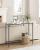 VASAGLE Masa consola 100x20x80 cm, blat sticla securizata si cadru metalic, negru Household NewTrend