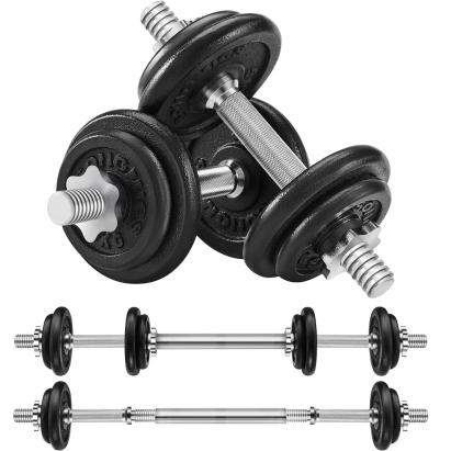 SONGMICS Set gantere si haltera reglabile, integral din otel, 20kg Household NewTrend