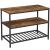 VASAGLE Raft de bucatarie tip insula, cadru de otel cu 3 nivele, stil industrial, 60x120x90cm, maro Household NewTrend