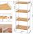 SONGMICS Raft din bambus cu 4 nivele reglabile, pentru bucatarie sau baie, 32x45x111 cm, alb si maro Household NewTrend