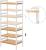 SONGMICS Raft din bambus cu 4 nivele reglabile, pentru bucatarie sau baie, 32x45x111 cm, alb si maro Household NewTrend