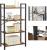 VASAGLE Biblioteca cu 4 etaje din lemn, cadru otel, stil industrial, 66x30x120cm, maro rustic Household NewTrend